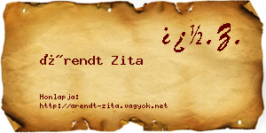 Árendt Zita névjegykártya